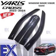 Toyota Yaris Cross 2023 to 2024 OEM TYPE Window Door Rain Visor Black Quality