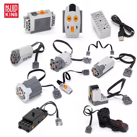 MOULD KING Motor Battery Box Kit Technical Car 4.0 6.0 Fast Speed Charging Powered Servo motor Modul