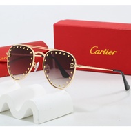 CARTIER CARTIER Lens Decoration Temple Decoration Metal Pilot Style Sunglasses sk