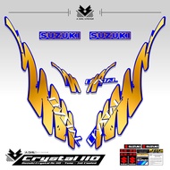 SUZUKI Striping CrystalSUZUKI 1995 Crystal Tune Striping Sticker Crystal Tune Jet Cooled Aone Motif 