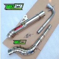 DAENG4 1set Canister BIG elbow 51mm open specs exhaust pipe for Wave 125 Xrm 110/125 Wave 100/110/11
