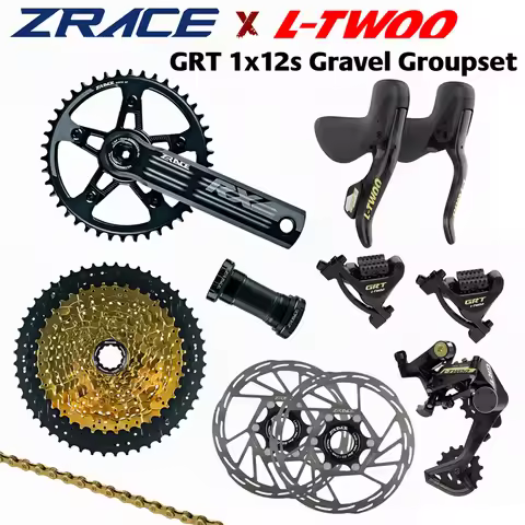 LTWOO GRT12 Hydraulic Disc + ZRACE Crank Cassette Chain, 1x12 Speed, 12s Gravel Groupset, for Gravel