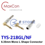 MaxCon TYS-218GL/NF 6.35mm TS wITH SPRING (L Shape) Audio Mono Connector For Guitar Keyboards