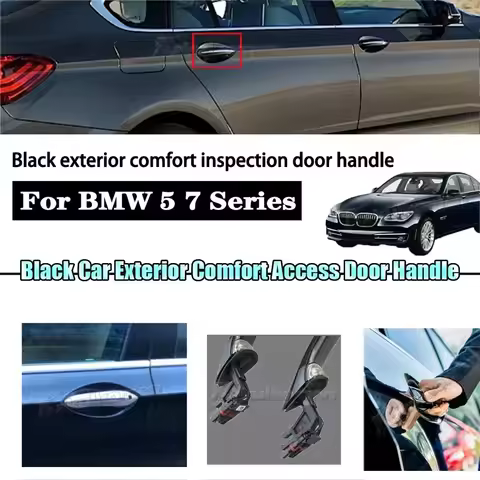 Black Car Exterior Comfort Access Door Handle For BMW 5 7 Series F01 F02 F06 F10 640d 640i 640iX 650