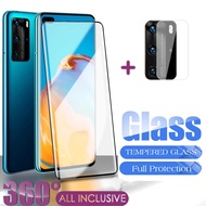 Huawei P40 Pro Full Coverage Tempered Glass for Huawei P40 Pro+ P30 P20 Mate 50 40 30 20 Pro 2 in 1 Screen Protector HD Protective Glass Film