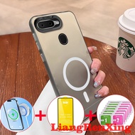 [4 in 1] with tempered glass case for Oppo A5s Oppo A12 Oppo A7 Oppo A3s Oppo a12e F9 phone case har