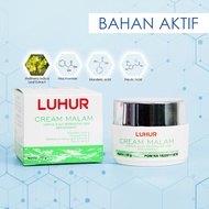 Cream Malam Jerawat Luhur Reguler KRIM MALAM ACNE BPOM Pencerah Kulit Wajah Berminyak Berjerawat Pas
