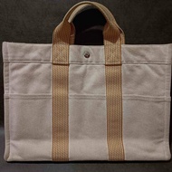 🟧[狀況良好] //🟧HERMES🟧//愛馬仕手提帆布包/橙色