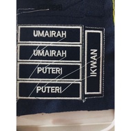 Nametag sulam sekolah (tiada gam) 5pcs