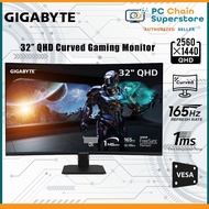 Gigabyte GS32QC 2K Curved Gaming Monitor - 31.5" QHD 1440P VA 1500R Display / 165Hz / 1ms / 109% SRG