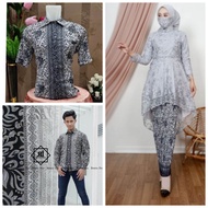 Couple Kebaya Lesti Kejora/Setelan Kebaya Modern/Kebaya Sarimbit Keluarga