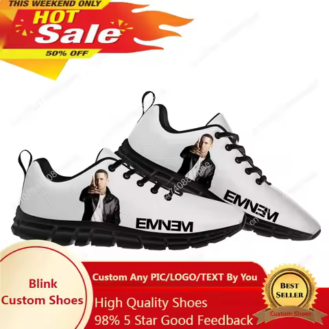 Eminem Hip Hop Rapper Music Popular Sports Shoes Mens Womens Sneakers Custom High Quality Couple Sho