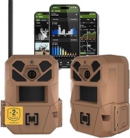 Moultrie Edge 3 Cellular Trail Camera - 2 Pack - 40MP HD Photo Capture - 1080p Low-Glow Flash - GPS 