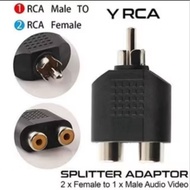 RCA CONVERTER MALE TO RCA FEMALE SPLITTER MATARAM REMBIGA