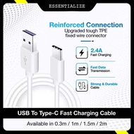 Type-C Cable Length Type C USB Charging Cable 2.4A USB Data Cable Support QC & Data Transmission Cab