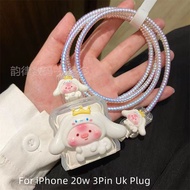 Cute Cinnamoroll Charger Protector Case Set 18/20W Soft Charger Case Cable Protector Compatible with