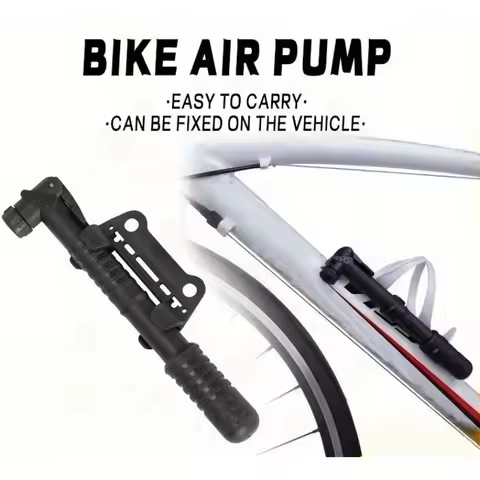 Portable Mini Bike Pump with Bracket Hand Cycling MTB Mountain Bike Air Pump Bicycle Tire Inflator B