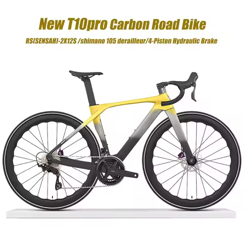 TWITTER 700X28C T10pro Carbon Road Bike 105/R7120-2*12S Derailleur With 4 Pistons Disc Brake Carbon 