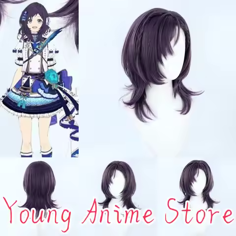 Young-Anime NIJISANJI VTuber Aiba Hatsuharu Little Idol Cosplay Wig Costume Prop Wigs + Cap