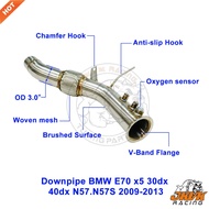 JKVK RACING  3.0'' Stainless Steel 304 N57 N57S Downpipe For E70 x5 30dx 40dx 2009-2013