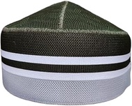 Namaz cap muslim islamic cap topi namazi| Green Topi White & Gray patti Muslim Prayer Namaz Topi