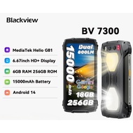 Blackview BV7300 Rugged Phone, 6GB+256GB, Android 14 Gaming Phone,15000mAh+45W Rugged Smartphone, 50