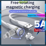 Agreen 5A Fast Charging Cable 540 Degree Rotation Magnetic Charger Cable Micro Usb / Cable with Led 