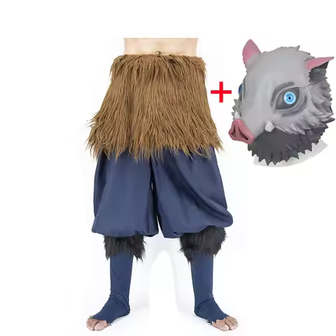 Funny Masks Anime Hashibira Inosuke Cosplay Costume Halloween Pig Mask