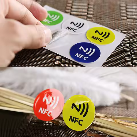 Waterproof PET Material NFC Stickers Smart Adhesive Ntag213 Tags 13.56MHz NTAG203 Adhesive Label NXP