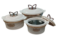 SHANTIONE Insulated Cassrole Set Food Warmer Food Server 600ml 1200ml 2200ml Classical Hot Pot