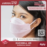 Masker Duckbill 4D 4 Ply Medis Antivirus - Absolute ( 2 pcs / sachet ) - Classic Rose