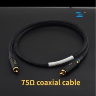 w75Ohms Professional HD digital coaxial Cable RCA to RCA male to male video Audio For  DAC TV spdif Gold speaker hifi Su Megaphones