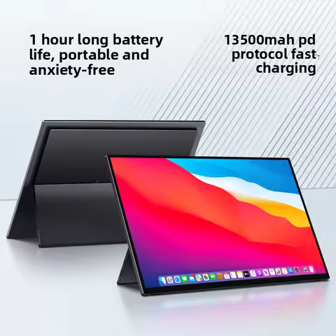 15.6 Inch 1080P Built-in 135000mAh Battery Portable Display Monitor for Mobile Travel Charging Touch