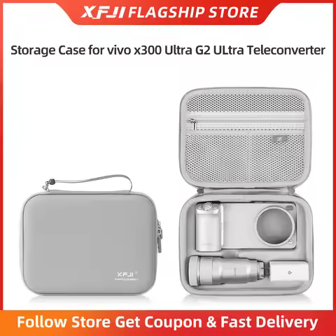 XFJI Hard Shell Handbag EVA Drop-resistant Storage Bag Case for VIVO X300 Ultra(400mm G2 Ultra) Tele