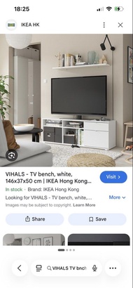 Ikea 電視櫃（二手) 新淨 146x 37x 50 cm
