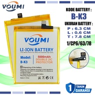 VOUMI B-K3 Baterai Battery Double IC Power High Capacity For Hp Vivo S1 pro / S1pro Vivo 1920
