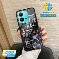 HP Kaisar Case - Softcase Glass Kaca Vivo V25 2022 Latest V25E 2022/ (2DS03) Fashion Casing Aestheti