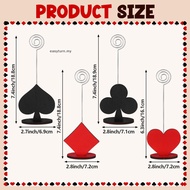 Eas 12 Pcs Casino Party Table Number Holders Poker Shaped Card Holder Casino Place Card Holders Wire