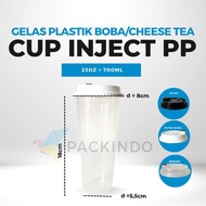 Sablon Gelas Plastik Boba/Cheese Tea/ Cup Injection PP 700ml