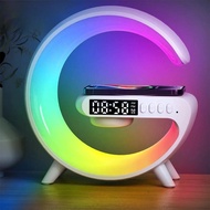 G63 Wireless Bluetooth Speaker with wireless Charger Mini Portable with Alarm Clock