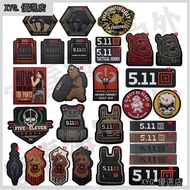Customized Velcro Armband 3D Soft Rubber Tactical Military Patch 511 Badge Cloth Electric Embroidery
