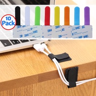 10 Pieces Self Adhesive Velcro Tape Cable Organizer
