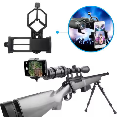 Portable Mobile Phone Telescope Mount Adapter Mount Clip Monocular Spotting Scope Binocular Holder S