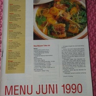 Booklet masakan Majalah Femina lawas Juni 1990