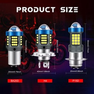 LED Motorcycle Headlight P15D H4 H6 BA20D Bulb AC DC 12v Fog Lamp