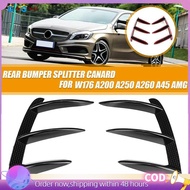 Car Rear Bumper Lip Spoiler Canards for   W176 A200 A250 A45