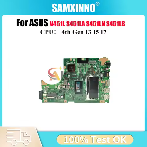S451LN Laptop Motherboard For ASUS VivoBook S451L S451LN K451L S451LA S451LB V451L R451L Notebook Ma