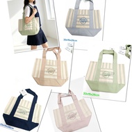 [Excellent, genuine]Tender Joe's Striped Mini Canvas Tote Bag, simple, youthful style, size 33x15x26