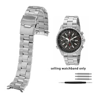 Arc mouth stainless steel bracelet for Casio Edifice metal series EF-527D precision steel watchband 