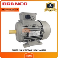 Branco BA802-4 Three Phase Induction Motor – 1HP 1500RPM